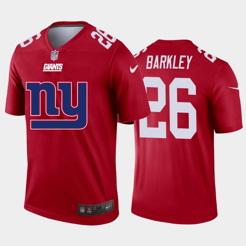 2020 Nike NFL Men New York Giants 26 Barkley red Limited jerseys